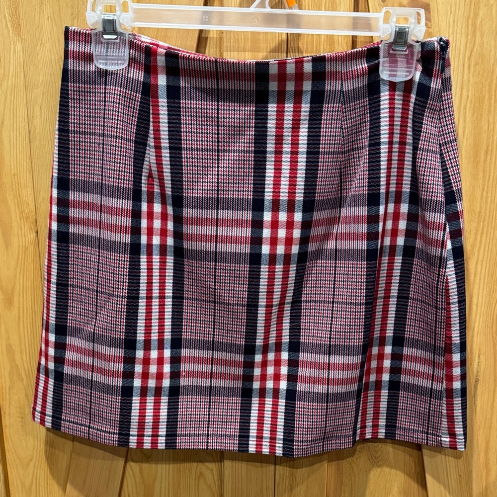 Forever 21 Checkered Red Mini Skirt